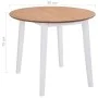Round white MDF drop-leaf table by vidaXL, Kitchen and dining tables - Ref: Foro24-245370, Price: 148,01 €, Discount: %