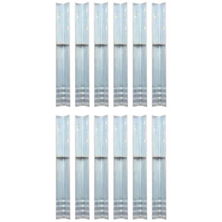 L-förmiger Bodenanker 12 Stück verzinkter Stahl 5x5x50 cm von vidaXL, DIY-Zubehör - Ref: Foro24-142302, Preis: 96,64 €, Rabat...