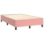 Box spring bed with mattress and LED pink velvet 120x200 cm by , Beds and slatted bases - Ref: Foro24-3136178, Price: 400,79 ...