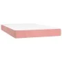 Box spring bed with mattress and LED pink velvet 120x200 cm by , Beds and slatted bases - Ref: Foro24-3136178, Price: 400,79 ...