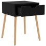 Glänzend schwarzer Nachttisch aus Holzwerkstoff, 40 x 40 x 56 cm von vidaXL, Nachttische - Ref: Foro24-326809, Preis: 55,96 €...