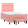 Box spring bed with pink velvet mattress 120x200 cm by , Beds and slatted bases - Ref: Foro24-3137898, Price: 449,12 €, Disco...