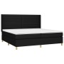 Box spring bed mattress and LED lights black fabric 200x200 cm by , Beds and slatted bases - Ref: Foro24-3138983, Price: 679,...