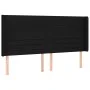 Box spring bed mattress and LED lights black fabric 200x200 cm by , Beds and slatted bases - Ref: Foro24-3138983, Price: 655,...