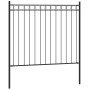 Valla de jardín de acero 1,81x0,8 m, color negro en Paneles de vallas | Comprar online en Foro24