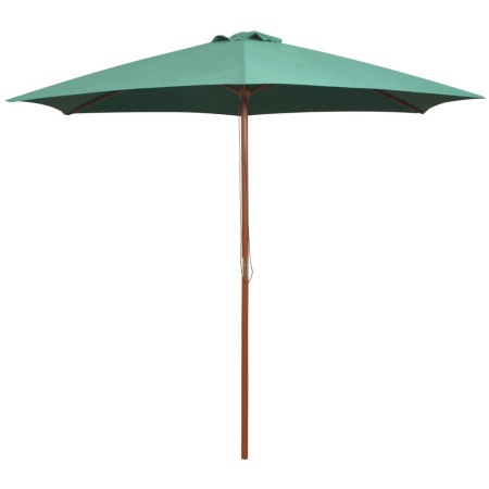 Regenschirm mit Holzstange 270x270 cm grün von vidaXL, Sonnenschirme - Ref: Foro24-42961, Preis: 71,20 €, Rabatt: %