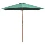 Regenschirm mit Holzstange 270x270 cm grün von vidaXL, Sonnenschirme - Ref: Foro24-42961, Preis: 66,61 €, Rabatt: %