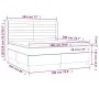 Box spring bed with mattress and LED velvet dark blue 180x200 cm by , Beds and slatted bases - Ref: Foro24-3139641, Price: 62...