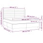 Boxspringbett mit Matratze und LED dunkelblauem Samt 180x200 cm von , Betten und Lattenroste - Ref: Foro24-3139641, Preis: 63...