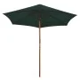 Regenschirm mit Holzstange 270x270 cm grün von vidaXL, Sonnenschirme - Ref: Foro24-42961, Preis: 66,61 €, Rabatt: %