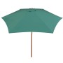 Regenschirm mit Holzstange 270x270 cm grün von vidaXL, Sonnenschirme - Ref: Foro24-42961, Preis: 71,20 €, Rabatt: %