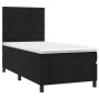Box spring bed with black velvet mattress 90x200 cm by , Beds and slatted bases - Ref: Foro24-3143063, Price: 327,51 €, Disco...