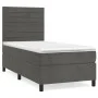 Box spring bed with dark gray velvet mattress 90x190 cm by , Beds and slatted bases - Ref: Foro24-3143056, Price: 292,37 €, D...