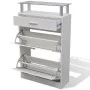 Shoe cabinet with drawer and white glass top shelf by , Shoe racks and shoe organizers - Ref: Foro24-241244, Price: 109,21 €,...