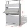 Shoe cabinet with drawer and white glass top shelf by , Shoe racks and shoe organizers - Ref: Foro24-241244, Price: 109,21 €,...