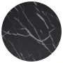 Black and gold marble tempered glass side table 45 cm by , Side tables - Ref: Foro24-331663, Price: 60,03 €, Discount: %