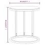 Black and gold marble tempered glass side table 45 cm by , Side tables - Ref: Foro24-331663, Price: 60,03 €, Discount: %