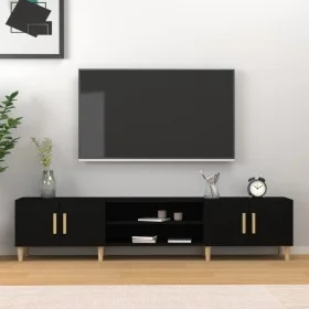 Mueble de TV madera contrachapada negro 180x31,5x40 cm de , Muebles TV - Ref: Foro24-816257, Precio: 106,53 €, Descuento: %