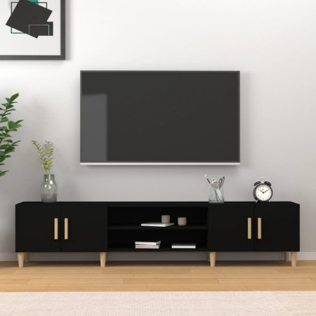 Schwarzer TV-Schrank aus Sperrholz, 180 x 31,5 x 40 cm von , TV-Möbel - Ref: Foro24-816257, Preis: 108,50 €, Rabatt: %