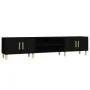 Black plywood TV cabinet 180x31.5x40 cm by , TV Furniture - Ref: Foro24-816257, Price: 106,41 €, Discount: %