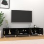 Schwarzer TV-Schrank aus Sperrholz, 180 x 31,5 x 40 cm von , TV-Möbel - Ref: Foro24-816257, Preis: 108,50 €, Rabatt: %