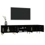 Black plywood TV cabinet 180x31.5x40 cm by , TV Furniture - Ref: Foro24-816257, Price: 106,41 €, Discount: %