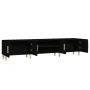 Black plywood TV cabinet 180x31.5x40 cm by , TV Furniture - Ref: Foro24-816257, Price: 106,41 €, Discount: %