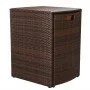 Garden bistro table and chairs 3 pcs and brown poly rattan cushions by vidaXL, Garden sets - Ref: Foro24-42881, Price: 175,10...
