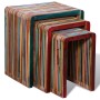 Stackable table set 3 units colored recycled teak by , Side tables - Ref: Foro24-241717, Price: 143,53 €, Discount: %