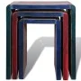 Juego de mesas apilables 3 unidades teca reciclada de colores de , Mesas auxiliares - Ref: Foro24-241717, Precio: 135,79 €, D...