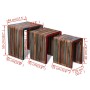 Stackable table set 3 units colored recycled teak by , Side tables - Ref: Foro24-241717, Price: 143,53 €, Discount: %