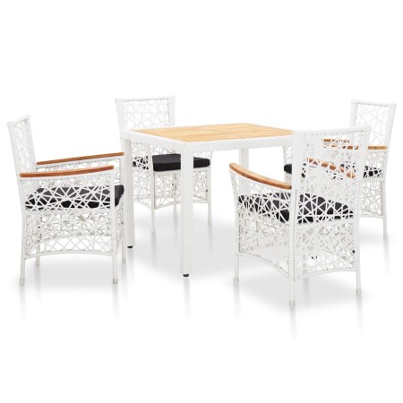 5-teiliges Garten-Ess-Set aus weißem synthetischem Rattan von , Gartensets - Ref: Foro24-45998, Preis: 510,21 €, Rabatt: %