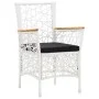 5-teiliges Garten-Ess-Set aus weißem synthetischem Rattan von , Gartensets - Ref: Foro24-45998, Preis: 598,12 €, Rabatt: %