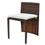 Garten-Bistrotisch und Stühle 3 Stück und braune Polyrattan-Kissen von vidaXL, Gartensets - Ref: Foro24-42881, Preis: 175,09 ...