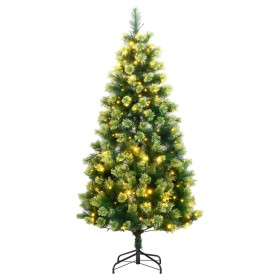 Árbol de Navidad artificial con bisagras 300 LEDs 210 cm