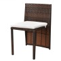 Garten-Bistrotisch und Stühle 3 Stück und braune Polyrattan-Kissen von vidaXL, Gartensets - Ref: Foro24-42881, Preis: 177,25 ...