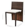 Garden bistro table and chairs 3 pcs and brown poly rattan cushions by vidaXL, Garden sets - Ref: Foro24-42881, Price: 175,10...