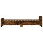 Estructura de cama con cabecero piecero roble ahumado 120x190cm de , Camas y somieres - Ref: Foro24-3203779, Precio: 115,34 €...