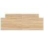 Bed frame with Sonoma oak headboard and footboard 135x190 cm by , Beds and slatted bases - Ref: Foro24-3203791, Price: 138,24...