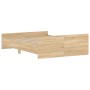 Bed frame with Sonoma oak headboard and footboard 135x190 cm by , Beds and slatted bases - Ref: Foro24-3203791, Price: 138,24...