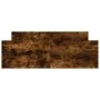 Bed frame with smoked oak headboard and footboard 135x190cm by , Beds and slatted bases - Ref: Foro24-3203793, Price: 145,03 ...
