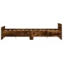 Bed frame with smoked oak headboard and footboard 135x190cm by , Beds and slatted bases - Ref: Foro24-3203793, Price: 147,52 ...