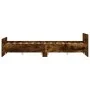 Bed frame with smoked oak headboard and footboard 135x190cm by , Beds and slatted bases - Ref: Foro24-3203793, Price: 145,03 ...