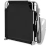 Tumbona con toldo de acero acero negro de vidaXL, Tumbonas - Ref: Foro24-42932, Precio: 119,25 €, Descuento: %