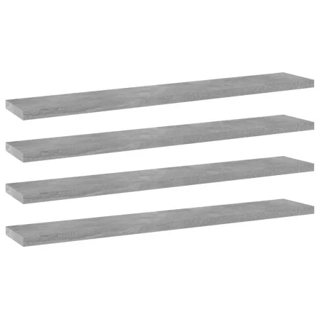Concrete gray plywood shelf 4 units 60x10x1.5cm by , Shelves - Ref: Foro24-805210, Price: 14,85 €, Discount: %