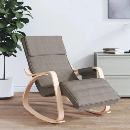 Silla mecedora de tela gris taupe de , Mecedoras - Ref: Foro24-351079, Precio: 139,45 €, Descuento: %