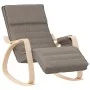 Silla mecedora de tela gris taupe de , Mecedoras - Ref: Foro24-351079, Precio: 139,45 €, Descuento: %