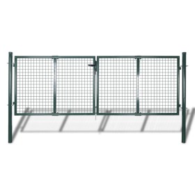 Green steel fence gate 306x175 cm by vidaXL, garden gates - Ref: Foro24-42981, Price: 360,54 €, Discount: %