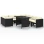 9-piece garden furniture set and black synthetic rattan cushions by , Garden sets - Ref: Foro24-3059799, Price: 536,07 €, Dis...