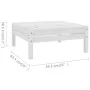 Juego de muebles de jardín 6 piezas madera maciza pino blanco de , Conjuntos de jardín - Ref: Foro24-3082643, Precio: 281,36 ...